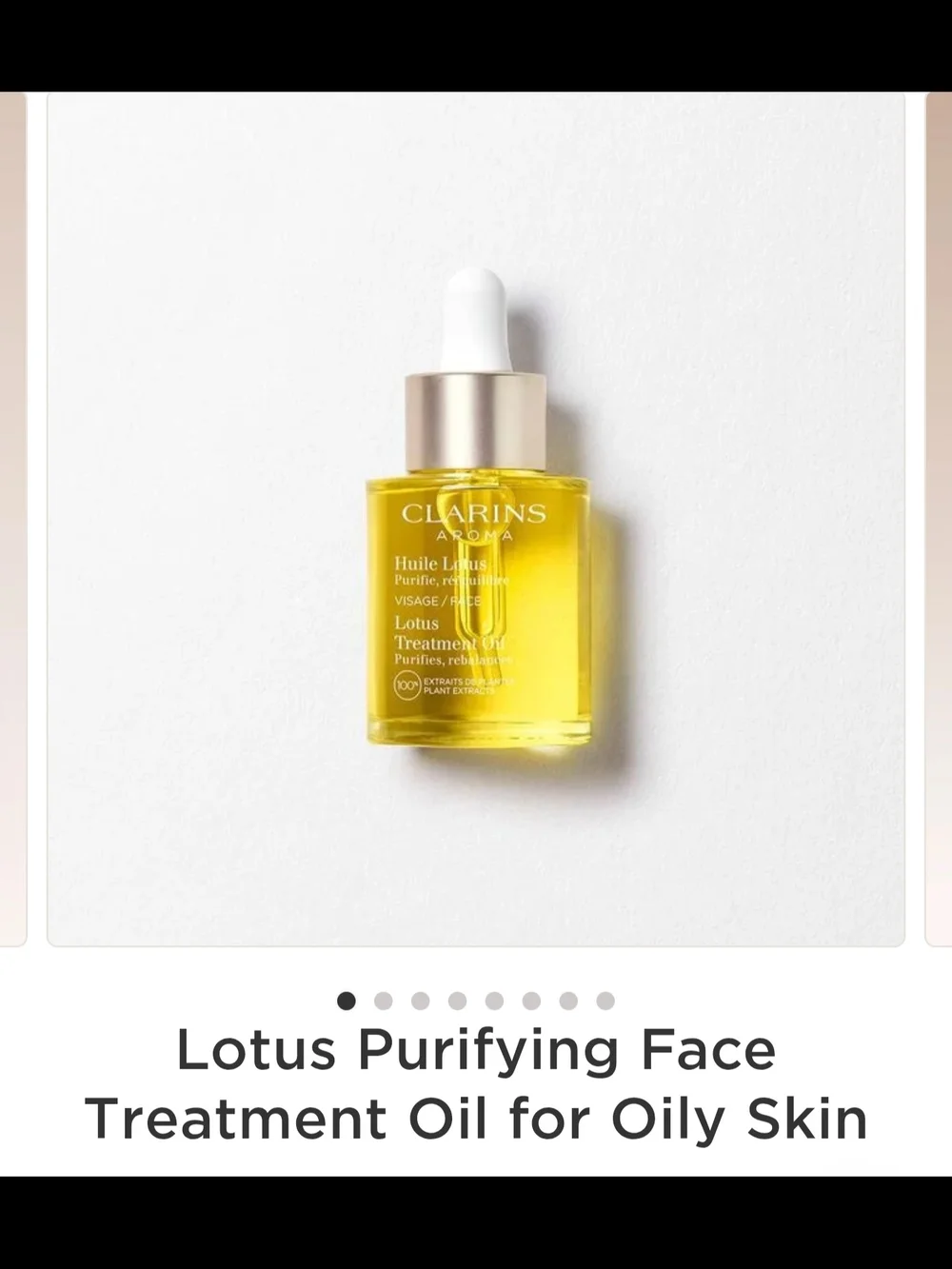Clarins Lotus Purifying Face Treatment Oil for Oily Skin – Yellow